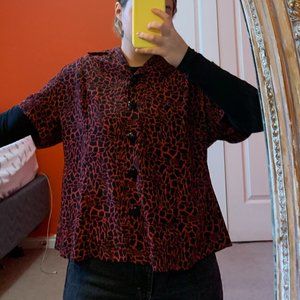 Vintage Animal Print Blouse